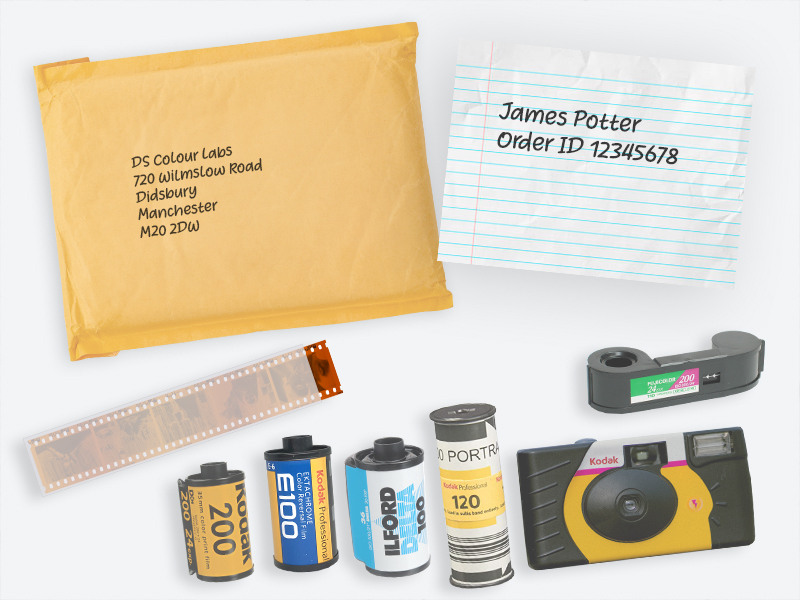 Film packaged ready to send to DS Colour Labs