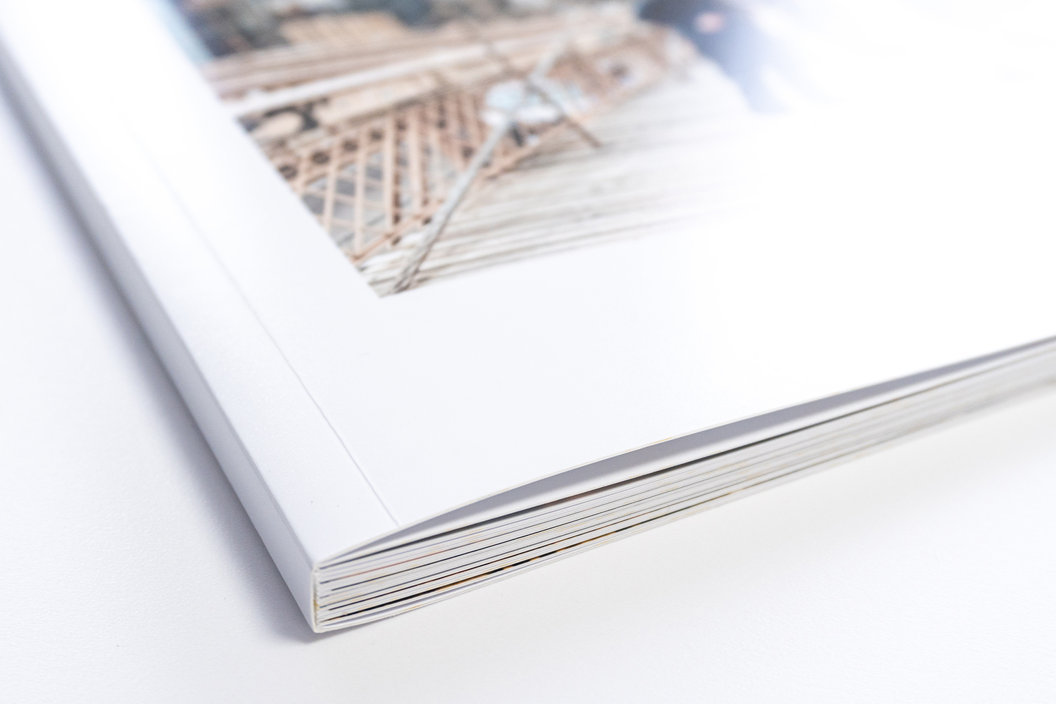 Soft Image Cover photobook with pages open flat