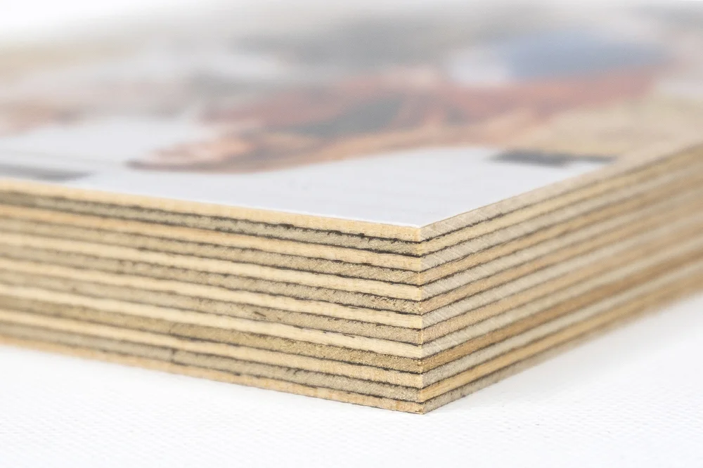 Close-up of Wooden Photo Block