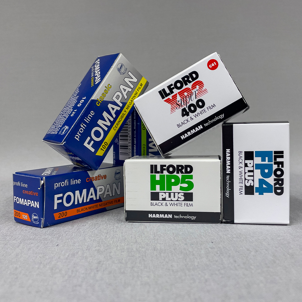 Selection of black and white photographic film