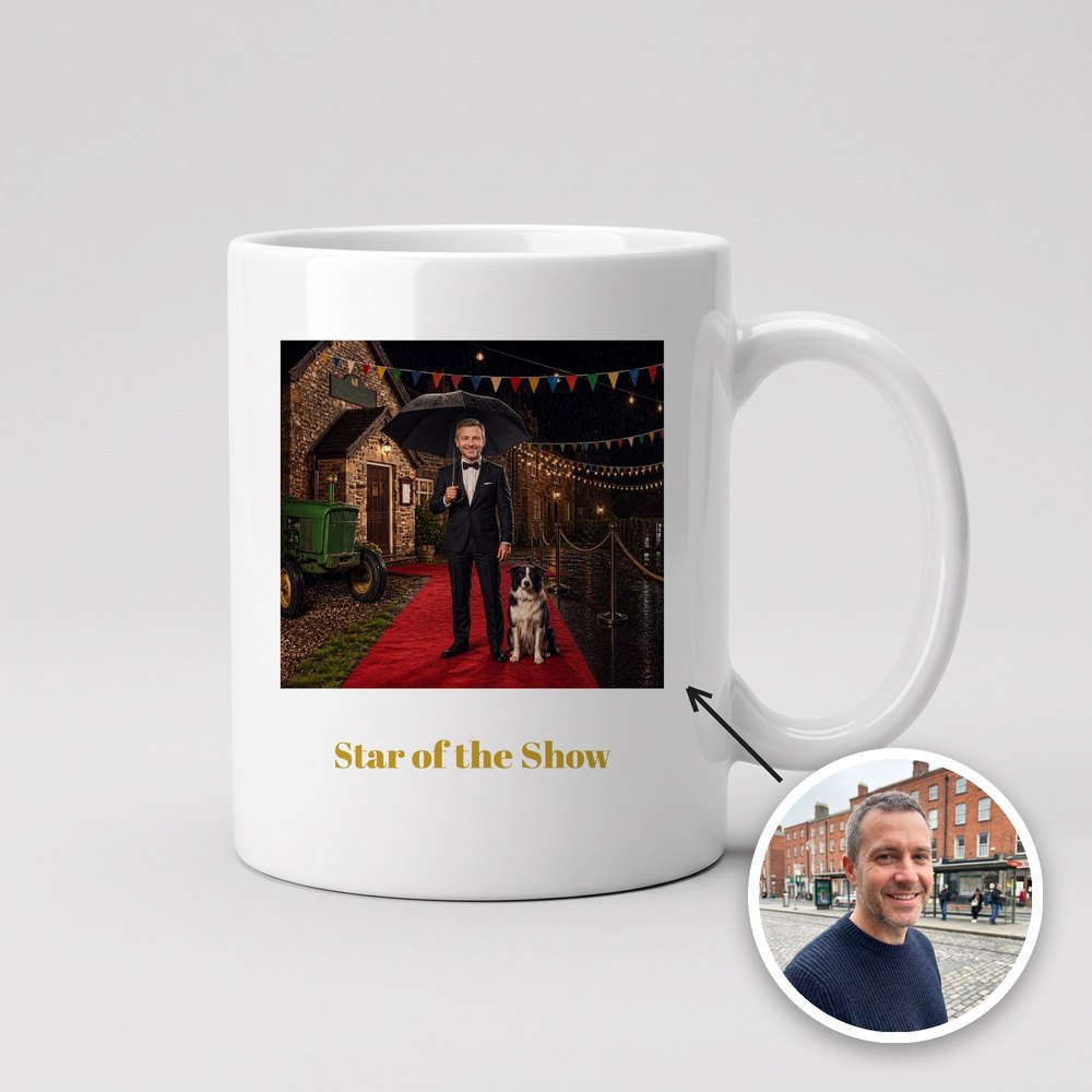 Movie Star Mug personalised with Masterpiece AI