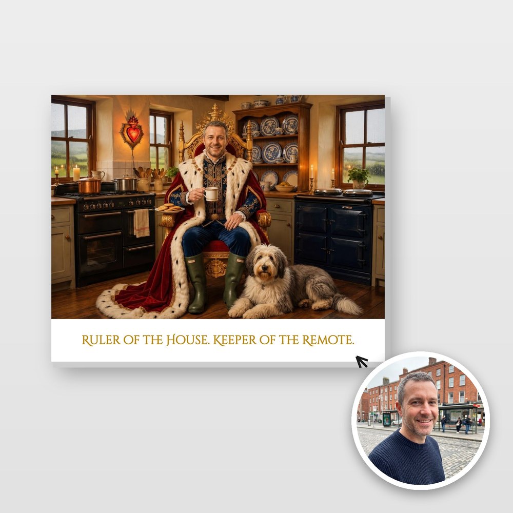 Royal Portrait Tile personalised with Masterpiece AI