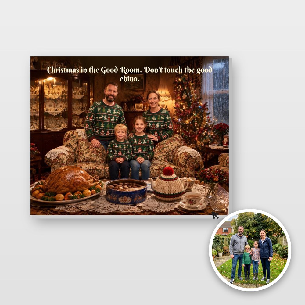 Christmas in the Good Room personalised with Masterpiece AI