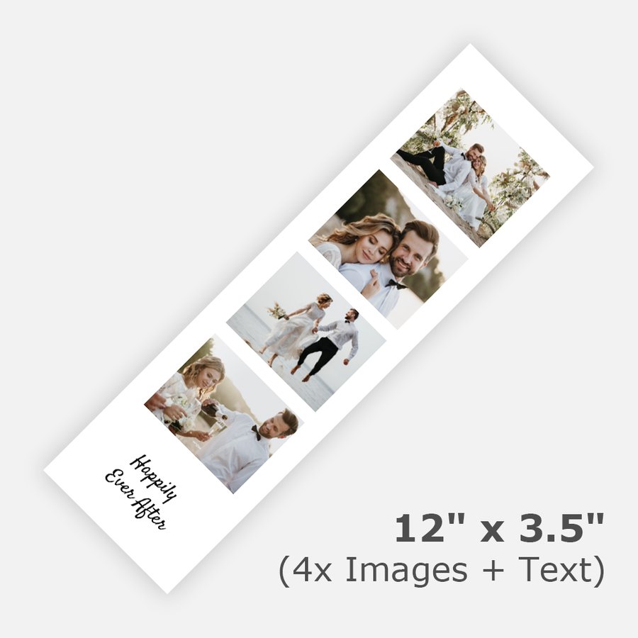 12x3.5 ( 3x 2.25" x 2.25") Photostrips With Text