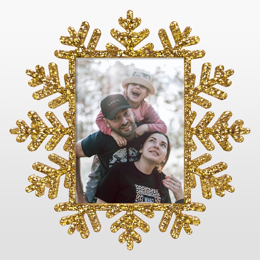 Gold Christmas Snow Flake