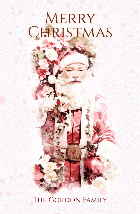 Watercolor Santa
