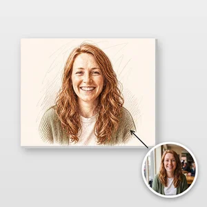 Colored Pencil Sketch Photo Tile