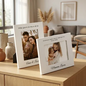 Frame with personalized dedication