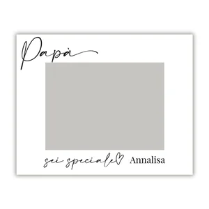 Frame with personalized dedication