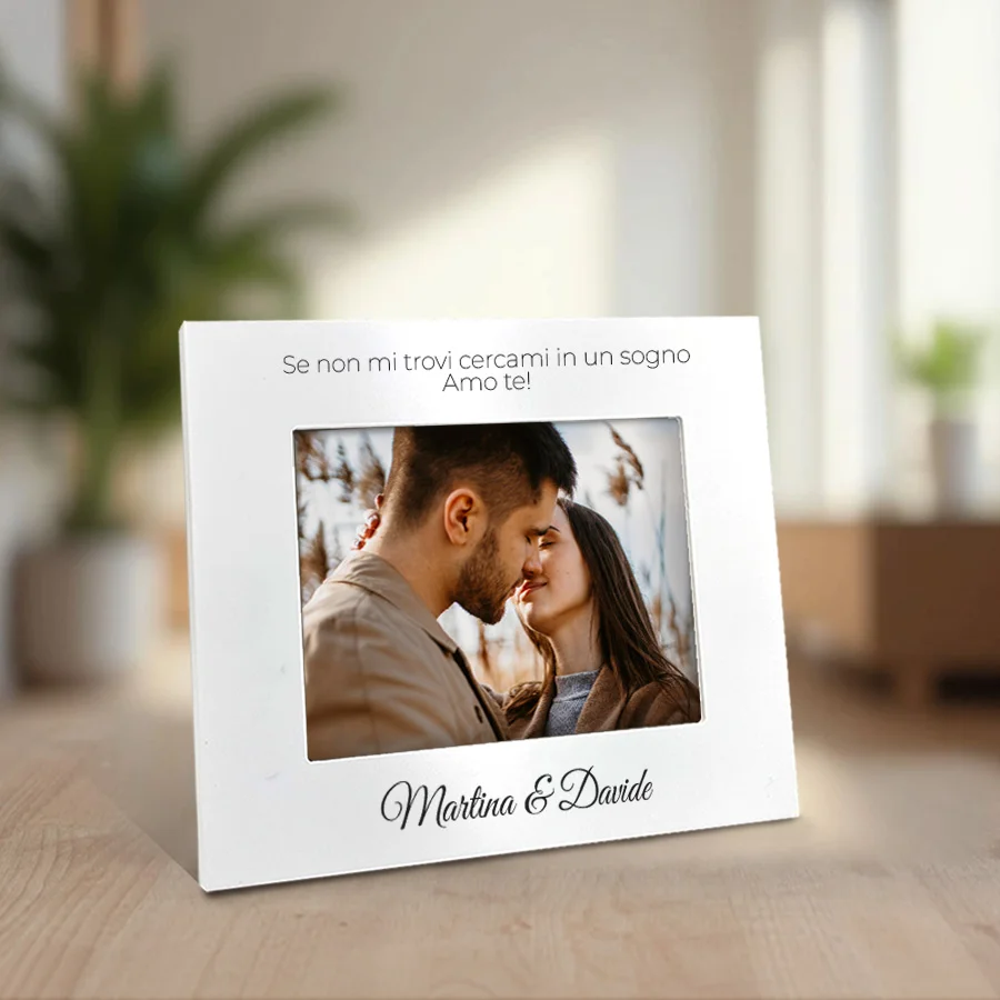 Frame with personalized dedication