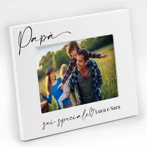 Frame with personalized dedication
