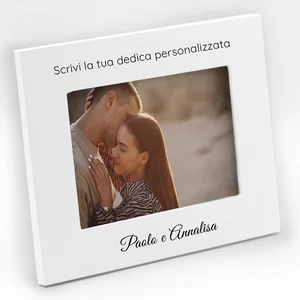 Frame with personalized dedication